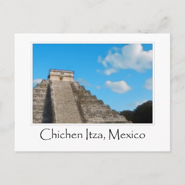 Chichen Itza Mayan Temple in Mexico Postcard (Front)