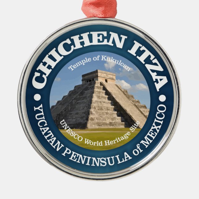 Chichen Itza Metal Tree Decoration (Front)
