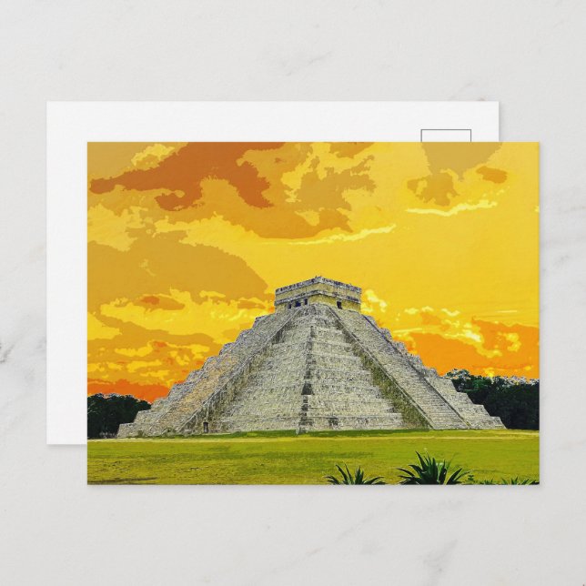 Chichen Itza Mexico Pyramid Ancient Architecture Postcard (Front/Back)