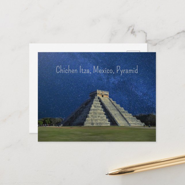 Chichen Itza, Mexico, pyramid Postcard (Front/Back In Situ)