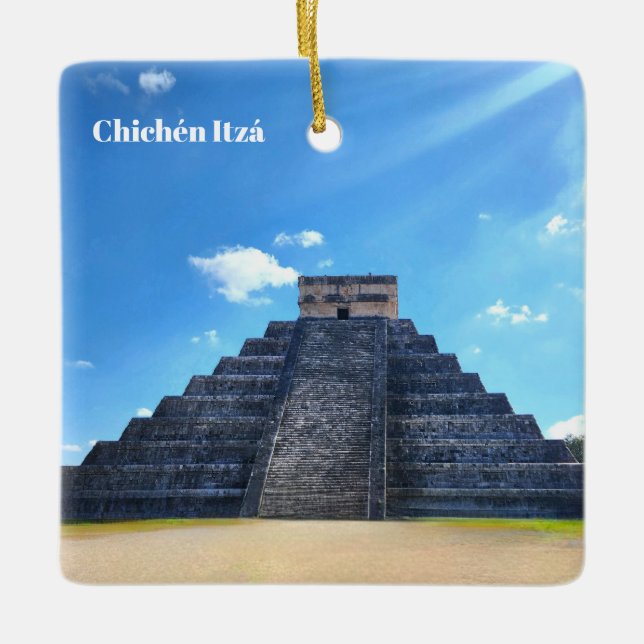 Chichén Itzá Mexico Souvenir Ornament (Front)