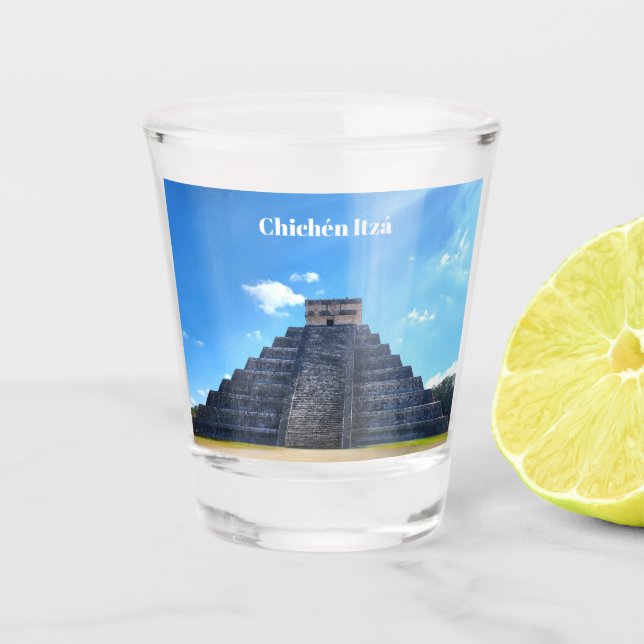Chichén Itzá Mexico Souvenir Shot Glass (Front)