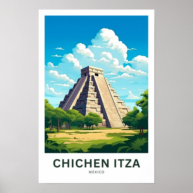 Chichen Itza Mexico Travel Print (Front)