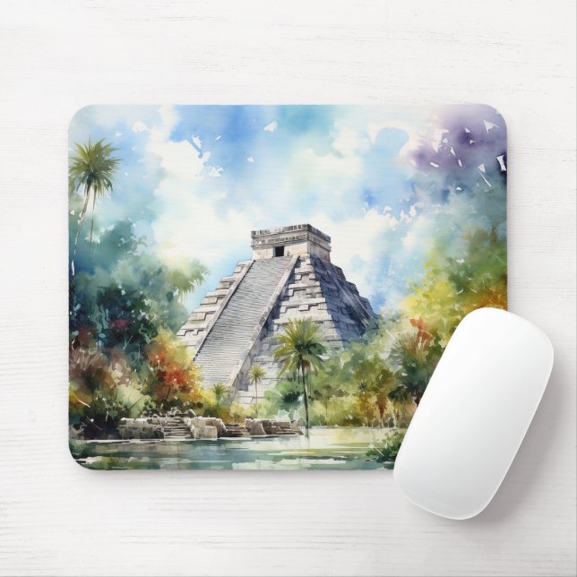 Chichen Itza Mouse Mat (With Mouse)