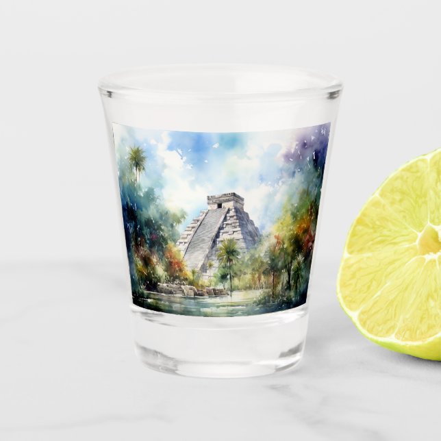 Chichen Itza Shot Glass (Front)