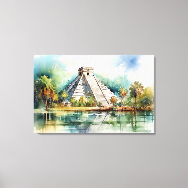 Chichen Itza, Stretched Canvas Print (Front)