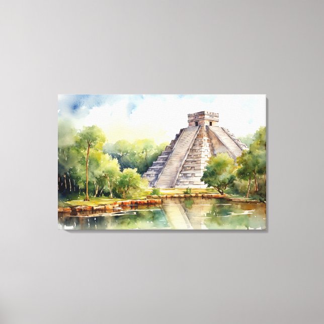 Chichen Itza, Stretched Canvas Print (Front)
