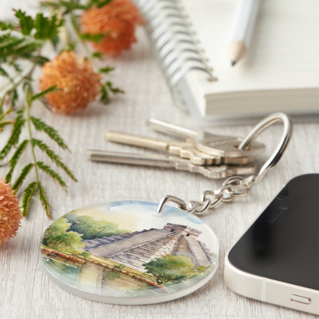 Chichen Itza, Stretched  Key Ring (Front Right)