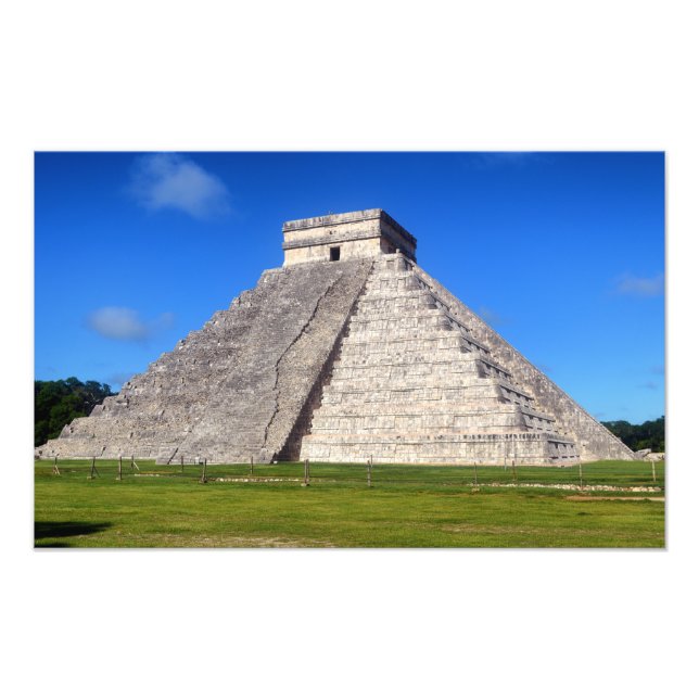 Chichen Itza, Temple warriors Photo Print (Front)