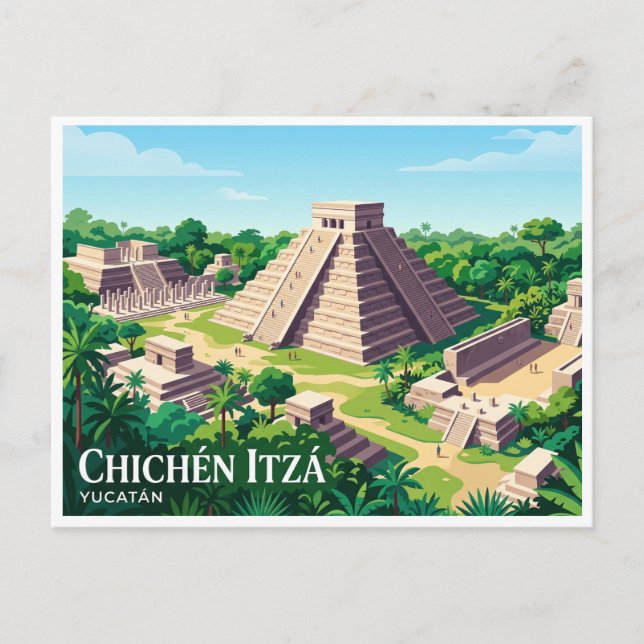 Chichén Itzá Valladolid Mexico Postcard (Front)