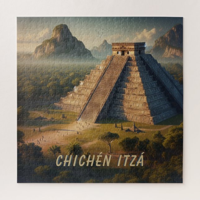 Chichén Itzá Yucatá Mexico Landscape Travel Jigsaw Puzzle (Vertical)