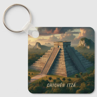 Chichén Itzá Yucatá Mexico Landscape Travel Key Ring