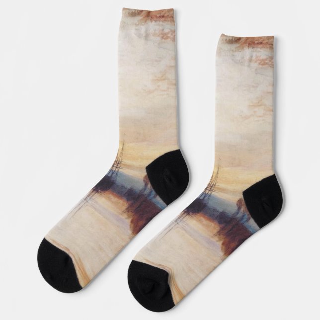 Chichester Canal by Joseph William Turner Socks (Left)
