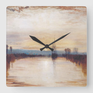 Chichester Canal by Joseph William Turner Square Wall Clock