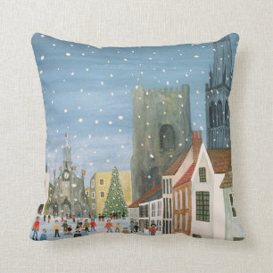Chichester Cathedral A Snow Scene Cushion