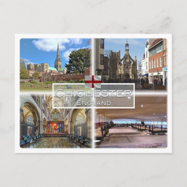 Chichester Cathedral - Altar - Fishbourne - Market Postcard (Front)