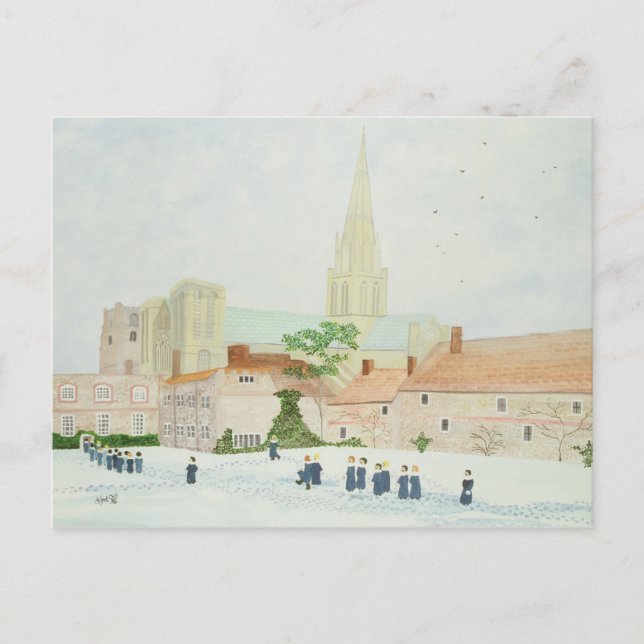 Chichester Cathedral and Visiting Choir Postcard (Front)