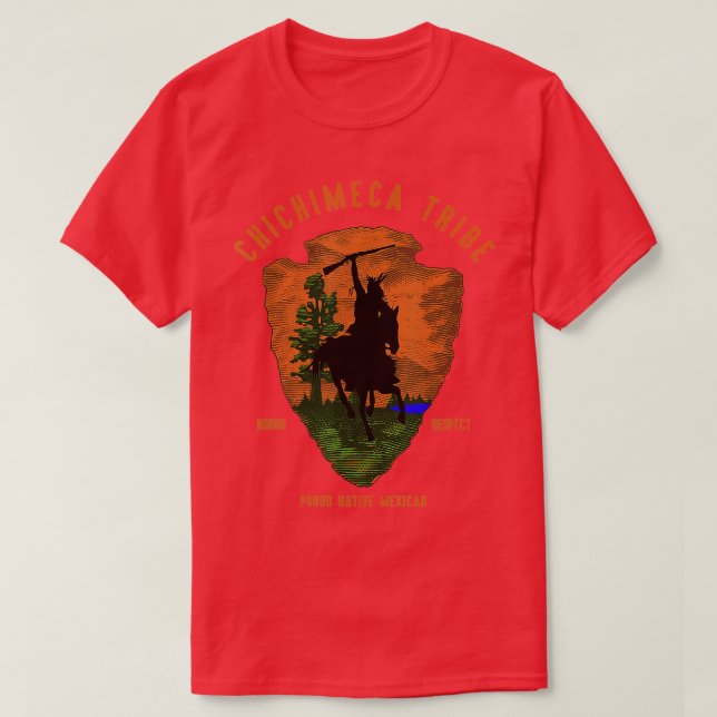 Chichimeca Tribe Native Mexican Indian Proud Retro T-Shirt (Design Front)