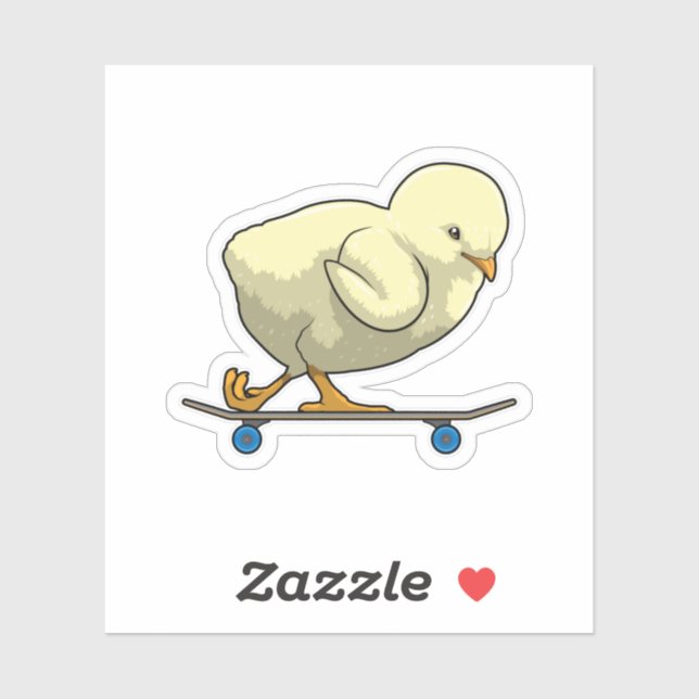 Chick as Skater with Skateboard (Sheet)