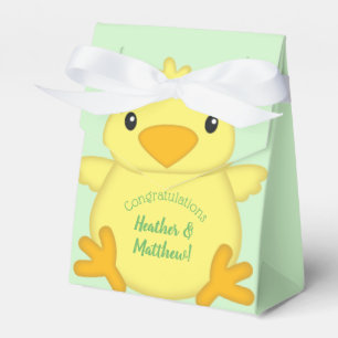 Chick Baby Shower Green Favour Box