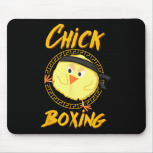 Chick Boxing Kickboxing Tee For Female Competitors Mouse Mat