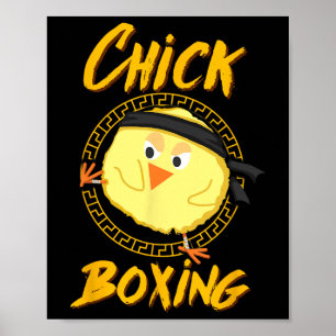 Chick Boxing Kickboxing Tee For Female Competitors Poster