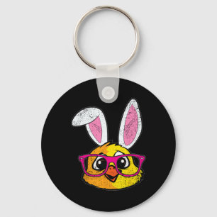 Chick Bunny Ears Easter Cute Farm Animal Spring Key Ring