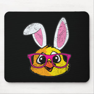 Chick Bunny Ears Easter Cute Farm Animal Spring Mouse Mat