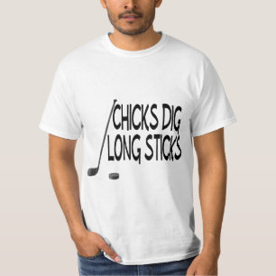 Chick Dig Long Sticks (Hockey) T-Shirt