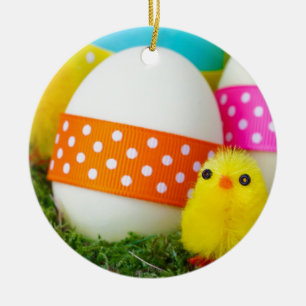 chick easter egg hunt ceramic tree decoration