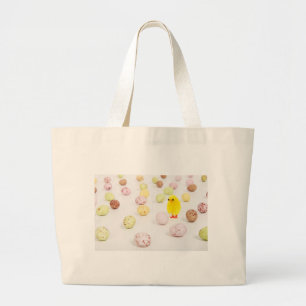 chick eggs easter large tote bag