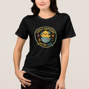 Chick Happens – Easter 2026 Badge Design Tri-Blend Shirt