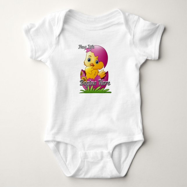 Chick Hatch Baby Bodysuit (Front)