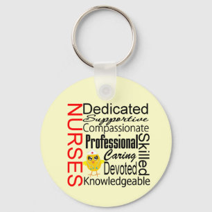 Chick Humour - Nurses Recognition Collage Key Ring