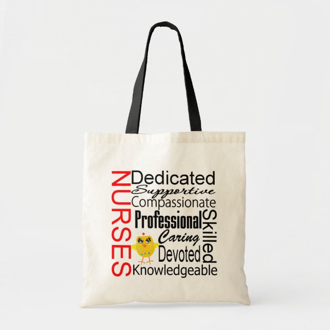Chick Humour - Nurses Recognition Collage Tote Bag (Front)
