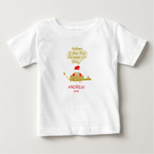 Chick in Nest First Christmas Baby T-Shirt