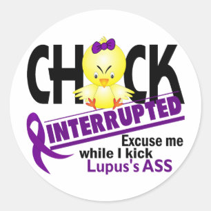 Chick Interrupted 2 Lupus Classic Round Sticker