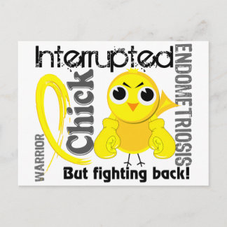 Chick Interrupted 3 Endometriosis Postcard