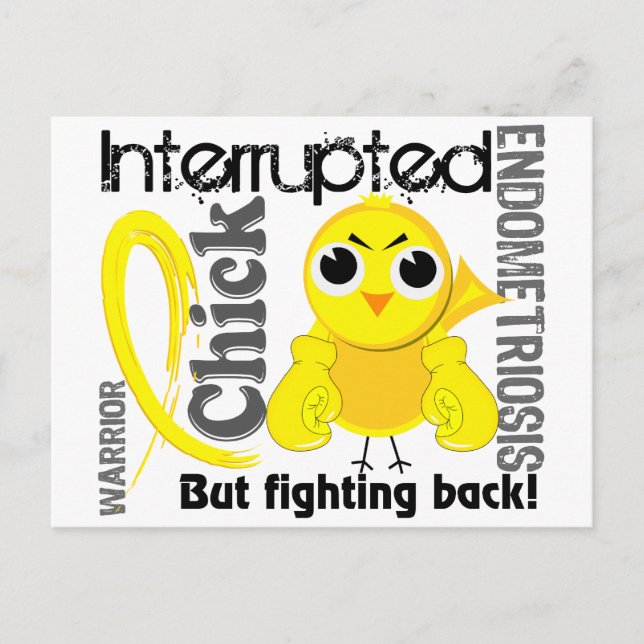 Chick Interrupted 3 Endometriosis Postcard (Front)