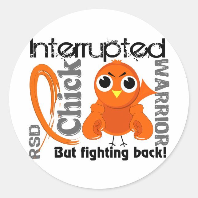 Chick Interrupted 3 RSD Reflex Sympathetic Dystrop Classic Round Sticker (Front)