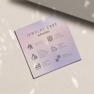 Chick Jewellery Care Instructions Business Thank Y Enclosure Card