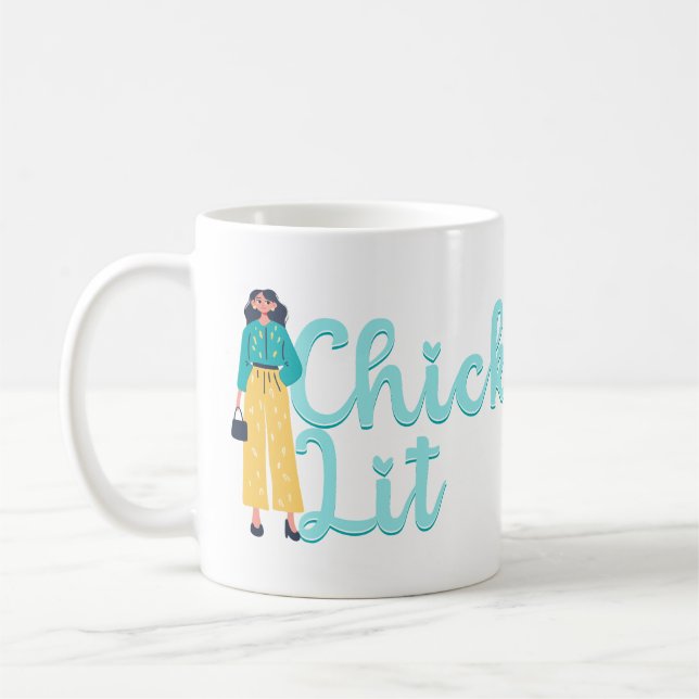 Chick Lit Genre Lovers Coffee Mug (Left)