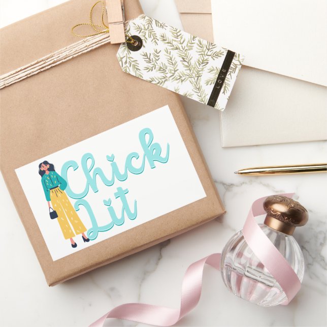 Chick Lit Genre Lovers Rectangular Sticker (Gifting)