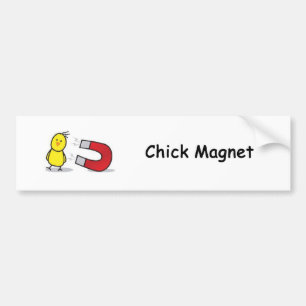 Chick Magnet Bumper Sticker