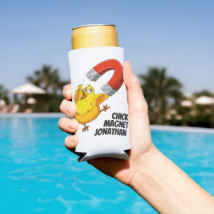 Chick Magnet custom name Seltzer Can Cooler