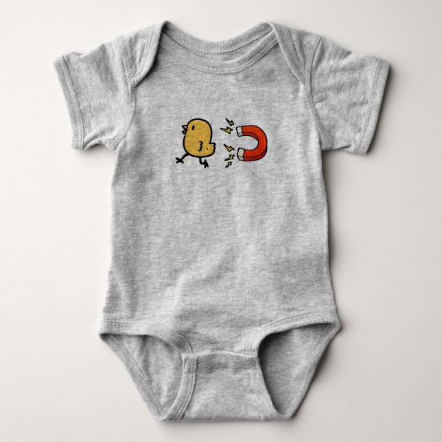 Chick Magnet Funny Baby One Piece Bodysuit (Front)