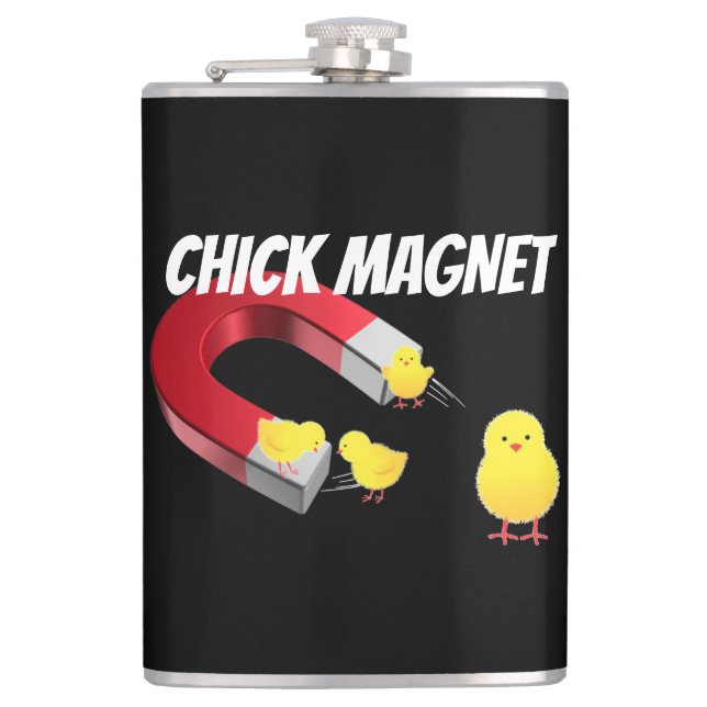 CHICK Magnet Hip Flask (Front)