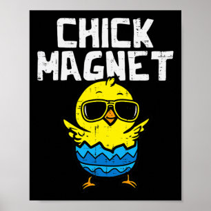 Chick Magnet Sunglasses Egg Cute Easter Boys Kids  Poster