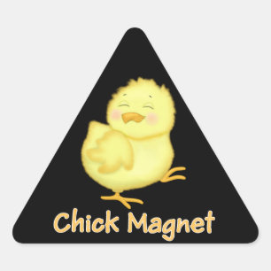 Chick Magnet Triangle Sticker
