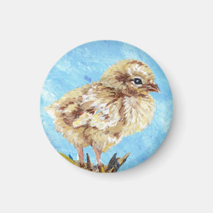 Chick on Blue Magnet